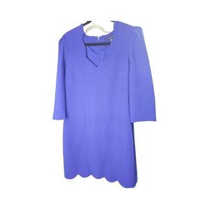 Alex MARIE SZ 8, Blue Sapphire Scalloped Hem Dress, EUC